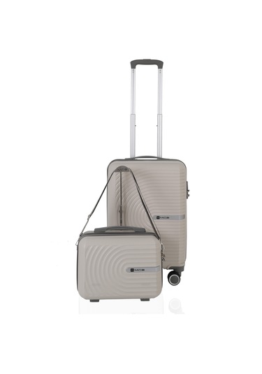 Mçs Polipropilen 2li Valiz Seti Kabin & Makyaj V374 S21yy1000134-set 00424 Kemik/gri Kemik - Gri