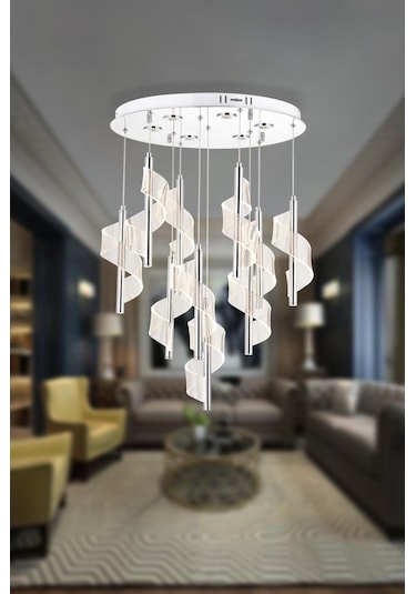 Eray Aydınlatma P7077-10 10Lu Krom Sarkıt Led Avize
