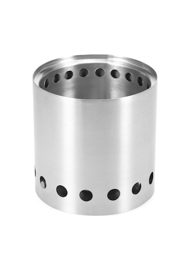 Symbee Paslanmaz Çelik Tek Parça Mangal Ocağı - Yüksek Isıya Dayanıklı, Az Dumanlı, İyi Havalandırma Gümüş