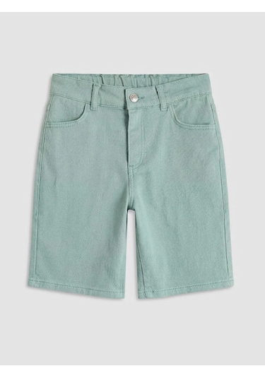 Lc Waikiki Yeşil Regular Fit Erkek Çocuk Jean Şort