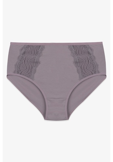 Kadın 3 Lü Dantel Detaylı Pamuklu Külot Ko40806 Çok Renkli