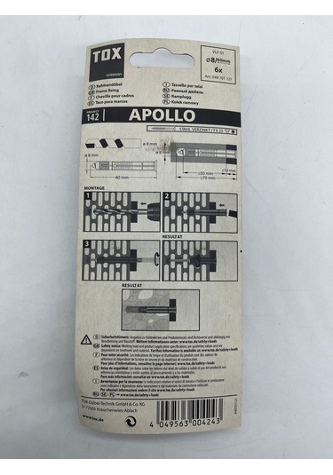 Tox Apollo Çok Amaçlı Vidalı Dübel 8X60 Mm