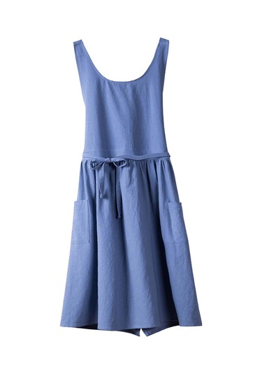 Homyl Pamuklu Mutfak Önlüğü Şef Makinede Yıkanabilir Kolsuz Mavi