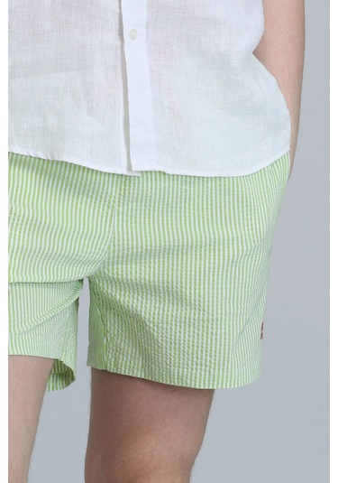 Lufian Erkek Strıped Deniz Şortu 111220087 Yeşil
