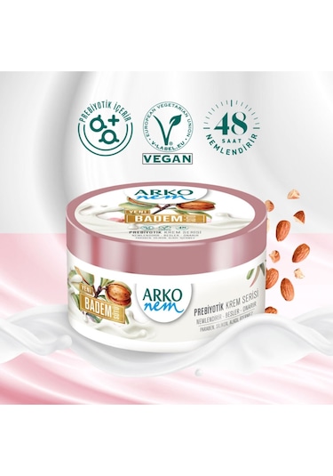 Arko Nem Prebiyotik Krem Serisi Badem Sütü Özlü El Kremi 250 ML