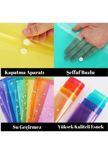 A4 Çıtçıtlı Sarı Şeffaf Renkli Zarf Dosya 1 Adet Artlantis Çıt Çı