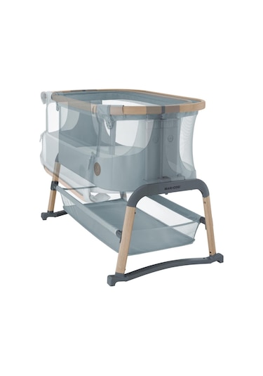 Maxi-Cosi Iora Air Sallanabilen Ahşap Görünümlü Anne Yanı Beşik Beyond Grey Gri