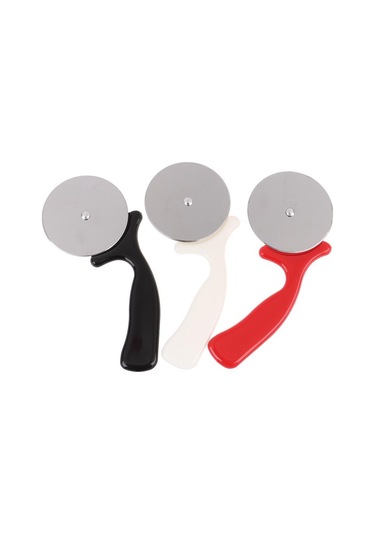 Siyah Paslanmaz Çelik Jant Pizza Kesici Pizza Aracı Mutfak Aksesuarları