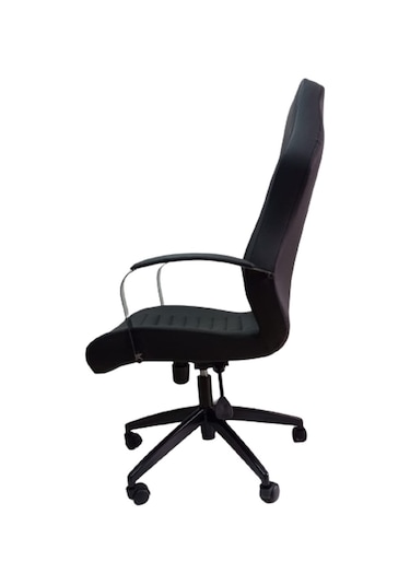 Çalışma Koltuğu Makam Sandalyesi Döküm Süngerli Siyah Metal Ayakl