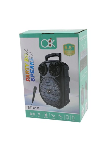 6.5 İnç Bluetooth Wireless Mikrofonlu Hoparlör - Speaker Usb Sarjlı Aux - Tf - Usb Bt-612 5365