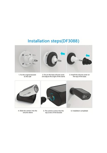 Xuweiwei Aosu Solarcam P1 Se Max Kamera Silikon Kılıfı Siyah Duvara Monte Edilebilir Dayanıklı Koruma