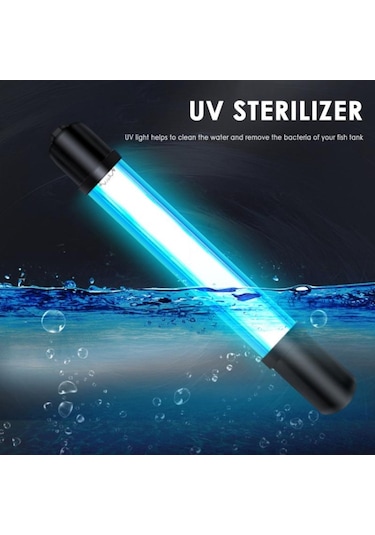 220v 7w Uv Ultraviyole Yosun Dezenfeksiyon Balık Tankı Lambası, Ab Tak