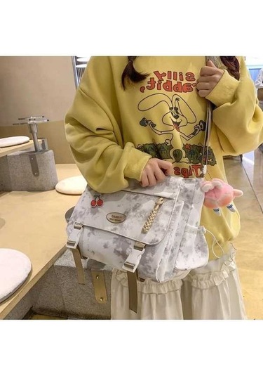 Novahub Siyah Kadın Crossbody Çanta - Büyük Kapasiteli Messenger Omuz Çantası - Öğrenci Baskı Design - Yumuşak Naylon Ve Polyester Astar - Fermuarlı - Siyah Siyah