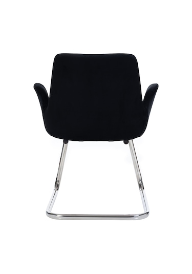 Markaelz Krom Metal Ayaklı Bekleme Koltuğu Pescado Siyah