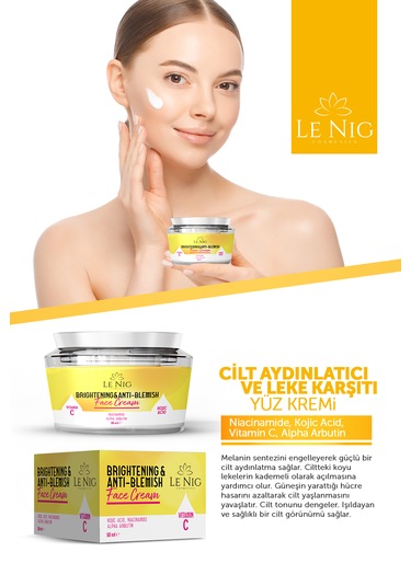 Le Nig Cilt Aydınlatıcı ve Leke Karşıtı Yüz Kremi 50 ML
