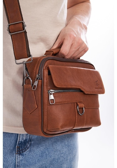 Derinss Deb5119 Hakiki Deri Taba Erkek El Ve Omuz Çantası 001