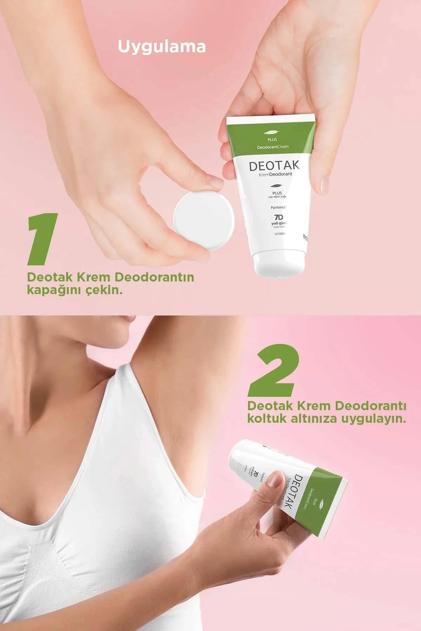 Deotak Plus Ekstra Koruma 7 Güne Kadar Etkili Krem Deodorant 3 x 35 ML