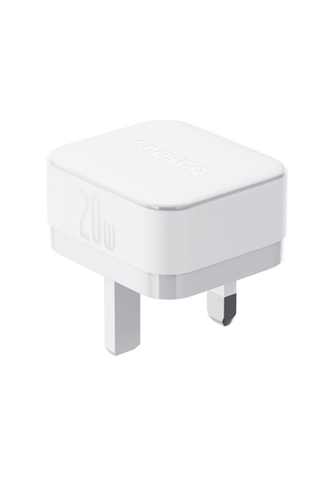 Tongxida Baseus Palm 20w Hızlı Şarj C Tipi Adaptör İngiltere Fişi Beyaz Beyaz