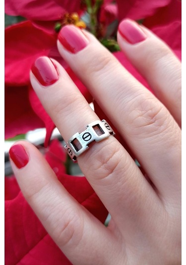 Antik Gümüş Kaplama Dörtgenler Şekilli El Yapımı Ayarlanabilir Ek - 518830562 Çok Renkli