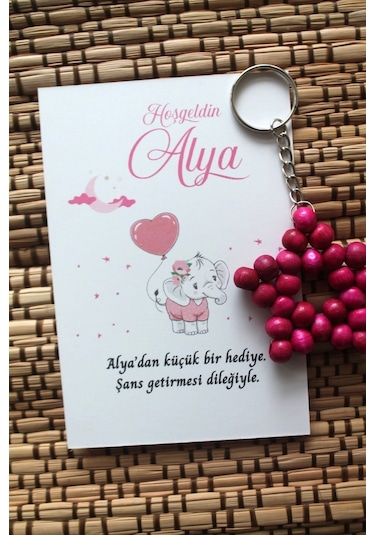 Zincirli Ahşap Yıldız Anahtarlık 20 Adet