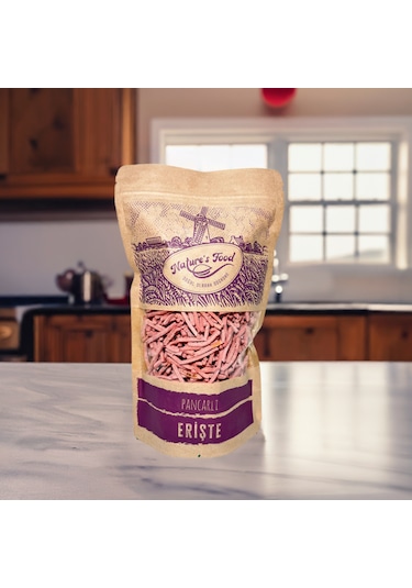 Pancarlı Erişte 400gr Buğday Unu, Pancar Püresi, Süt Ve Yumurta.