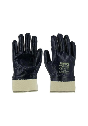 Starline Nitril Kaplama Petrol Eldiveni E370 370 Tam Kaplamalı Yüksek Dirençli Kaymaz Petrolcü