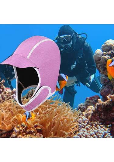 Suntek Dalış Başlığı Ayarlanabilir Çene Kayışı Pembe Pembe