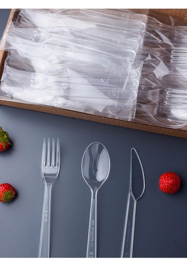 Anutka Çatal Bıçak Takımı Tek Kullanımlık Plastik Set 92506621 100 adet