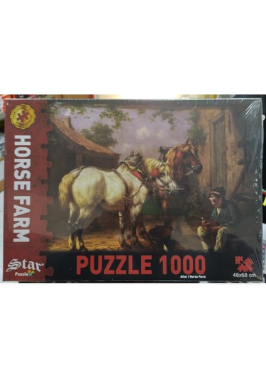 Star 1000 Parça Puzzle Horse Farm At Çiftliği Atlar