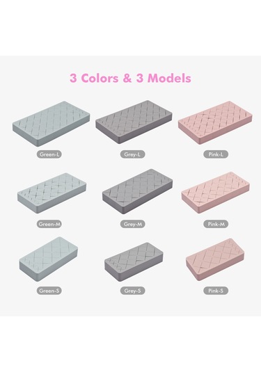 Mufunye Masaüstü Ruj Saklama Kutusu, Silikon Malzeme, Pembe Büyük Boy