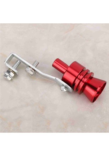 Xiyyadms Araba Ekzos Borusu Turbo Ses Simülatörü - Alüminyum Kontrplaklı, Kolay Kurulum, Kırmızı Renk, L Boyutu