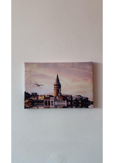 Galata Kulesi Manzaralı Natürel Tasarım Ahşap Çerçeve Ev İşyeri O