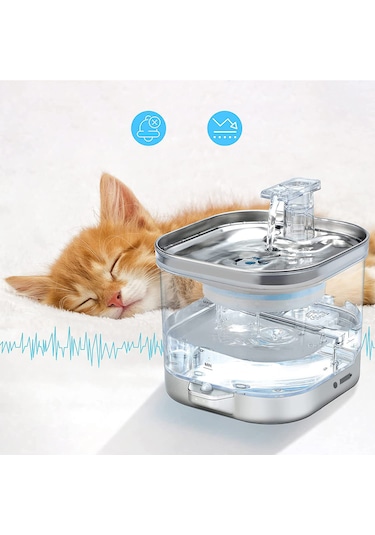 Ecronicword Kablosuz Akıllı Kedi Ve Köpek Evcil Hayvan Su Çeşmesi