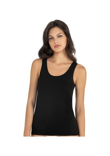 Fabony Bayan Geniş Askılı Atlet 1240 Siyah