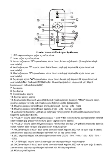 Yıldızlı Projektör Tavan Bulutsu Galaxy Lazer Işıklı Disko Topu Bluetooth Hoparlör Parti Led Lambası Siyah