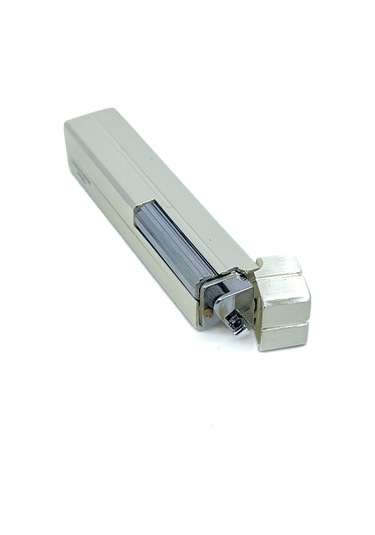 Slim Kare Metal Çakmak - Krom - Taşlı Gazlı Model 2