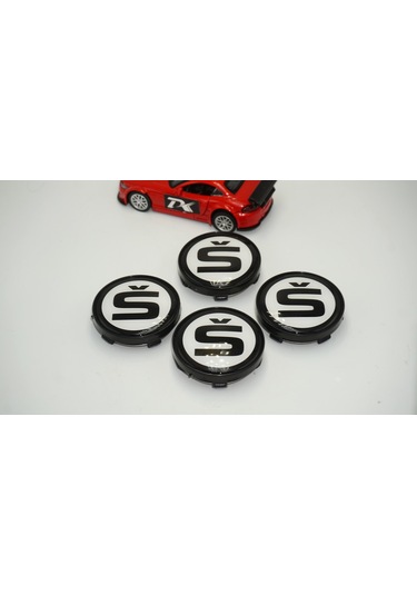 Skoda S logo Jant Göbeği Kapak Seti  60mm