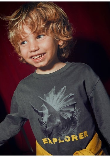 Mayoral Uzun Kollu Erkek Çocuk T-shirt 4090 Antrasit