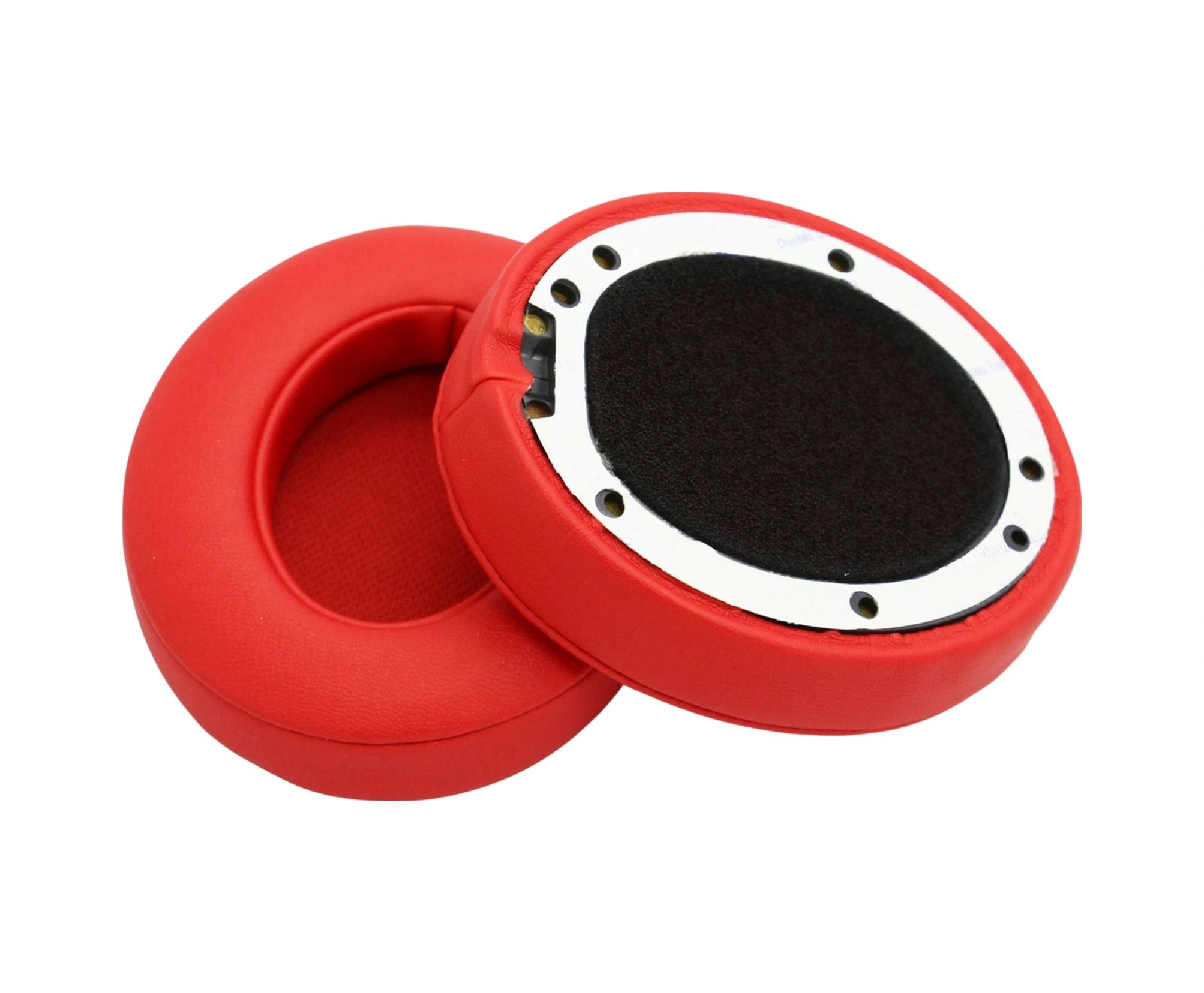 Qingmipy Beats Studio 2/3 İçin Protein Deri Hafıza Köpük Değiştirme Kulaklık Kılıfı - Kırmızı Kırmızı