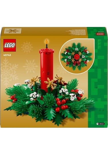 LEGO® Yılbaşı Masa Süsü 40743 - 12 Yaş ve Üzeri Çocuklar için Yılbaşı Temalı Yaratıcı Oyuncak Yapım Seti (433 Parça)
