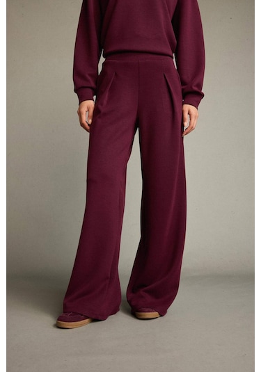 Defacto Regular Fit Normal Bel Düz Paça Modal Pantolon G2911ax25aubr115 Bordo