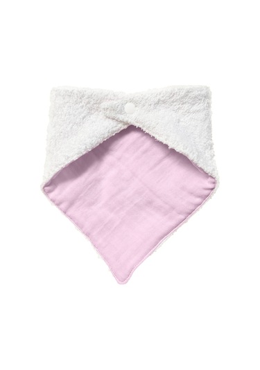 Bebek Ağız Bezi Salya Önlüğü Fular Çok Amaç 2'li P-byz Pembe - Beyaz