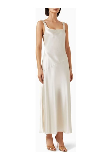 Acler Rhodehill Midi Elbise - - %92 Polyester, %8 Elastan, %75 Asetat, %25 Polyester Içerikli Beyaz