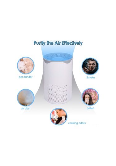 Geeksen Ev İçin Hava Temizleyici - Formaldehit, Koku, Duman, Toz Ve Piyango Giderici - 20m³ Kapasite - 35db Sessiz Çalışma Beyaz