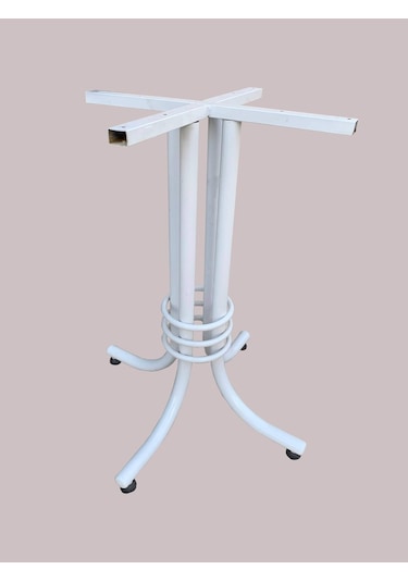 Evimeaksesuar Japon(Buket) Yuvarlak&Kare Beyaz Boyalı Metal Masa Ayağı