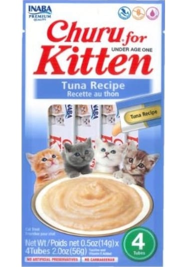 Ciao Churu Tuna Balıklı Yavru Kedi Ödül Kreması 4 x 14 G
