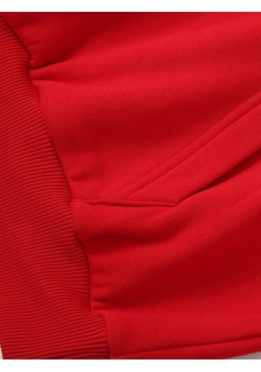 Unisex Kadın/Erkek Kanguru Cepli Büzgülü Kapüşonlu Üst