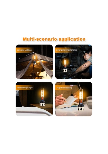 Maiyame Ef-01 Taşınabilir Led Fener, Kamp Aydınlatma, 4 Işık Modu, Su Geçirmez, 1200mah Pil, Altın Renk Altın