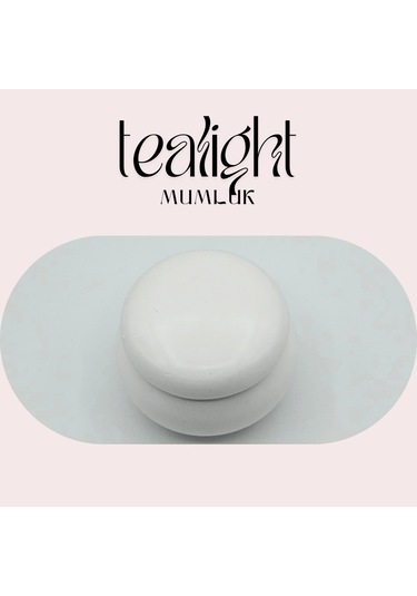 Aurora Tealight Mumluk Dekoratif Obje El Yapımı Tekli Beyaz