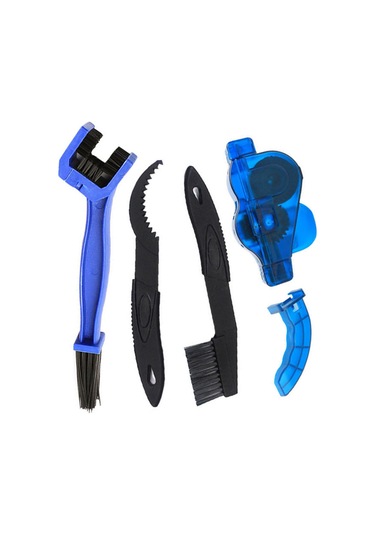Fosenze Bisiklet Zincir Temizleme Seti - 2 Küçük Fırça + 1 Zincir Yıkama Aleti + 1 Büyük Mavi Fırça İle Bisiklet Bakımı Ve Onarımı, Hızlı Ve Verimli Temizlik Diğer